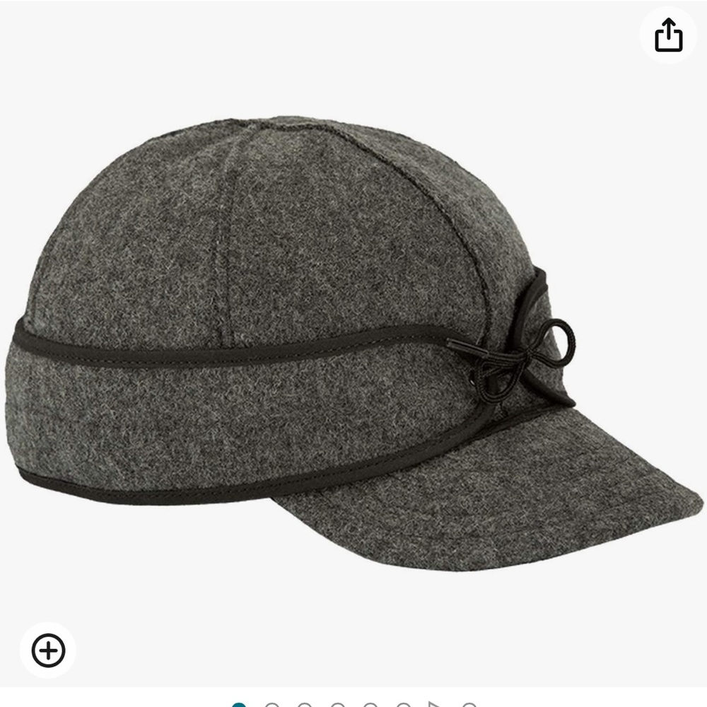 ✨ Stormy Kromer Original Kromer Cap Winter Wool Hat with Earflap, Grey